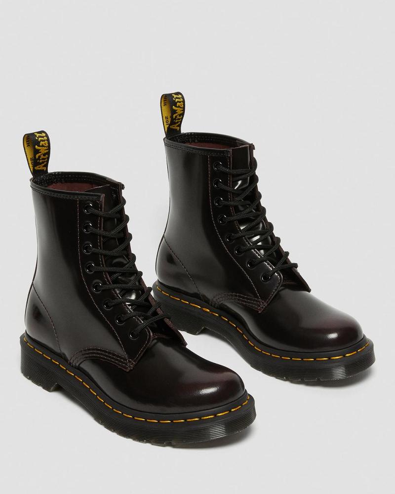 Dr Martens 1460 Arcadia Læder Snørestøvler Dame Lyserød Rød | DK 147CTV